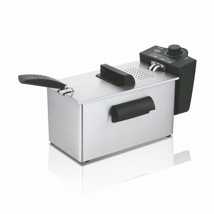 EAN 5608475017612 - Haeger DF-3ES.017A freidora Sencillo 3 L 2000 W Negro, Acero satinado imagen 1
