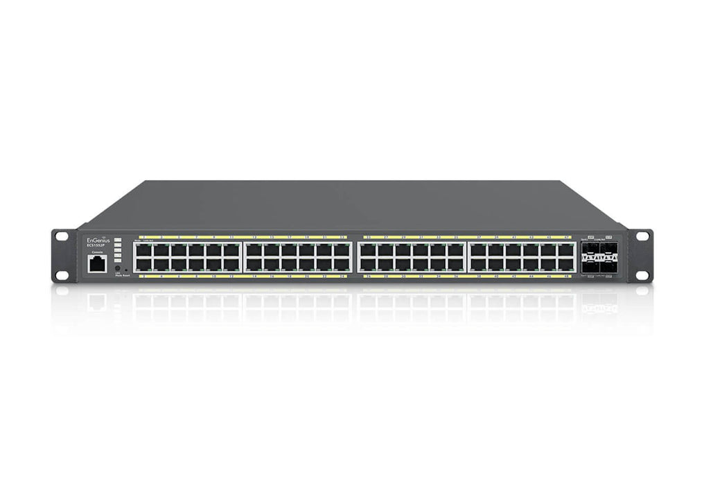 EAN 4713361935602 - EnGenius ECS1552P switch Gestionado L2+ Gigabit Ethernet (10/100/1000) Energía sobre Ethernet (PoE) Gris imagen 1