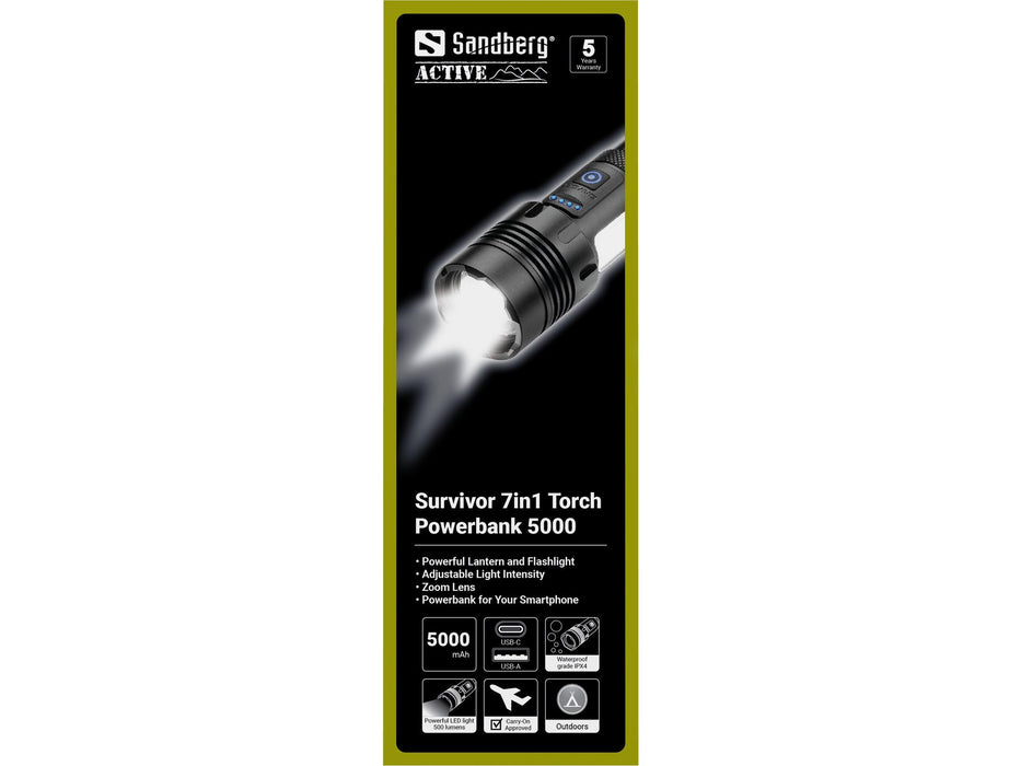EAN 5705730421082 - Sandberg Survivor 7in1 Torch Powerbank 5000 imagen 5