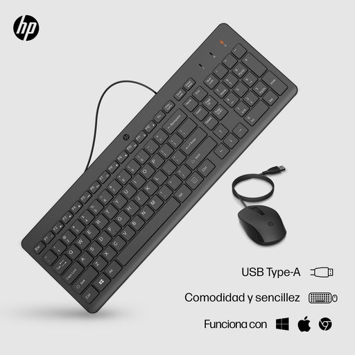 EAN 195122875541 - HP 150 Wired Mouse and Keyboard Combination teclado Ratón incluido USB Negro imagen 2