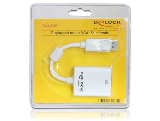 EAN 4043619617661 - DeLOCK 61766 adaptador de cable de vídeo 0,125 m VGA (D-Sub) DisplayPort Blanco imagen 2