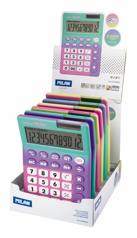 EAN 8411574092469 - Milan Sunset calculadora Escritorio Calculadora básica Colores surtidos imagen 1