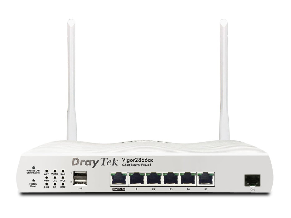 EAN 4710484744050 - DrayTek Vigor 2866AX: Gfast Modem-Firewall router inalámbrico Gigabit Ethernet Doble banda (2,4 GHz / 5 G imagen 1