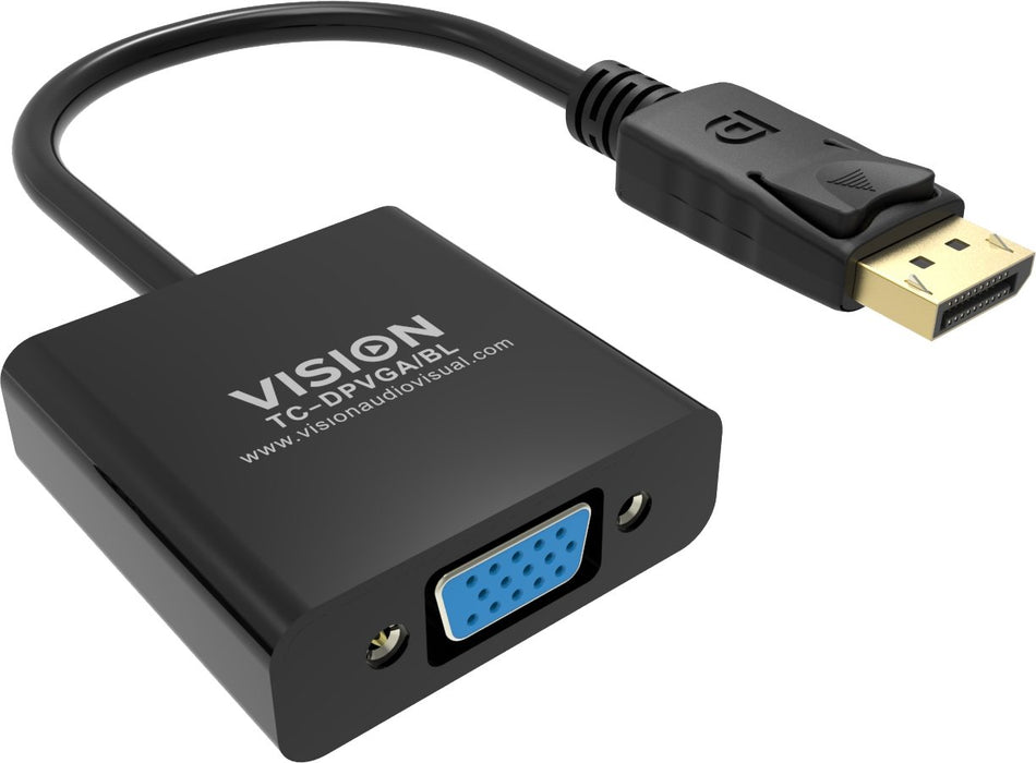 EAN 4979137000008 - Vision TC-DPVGA/BL adaptador de cable de vídeo DisplayPort VGA (D-Sub) Negro imagen 2