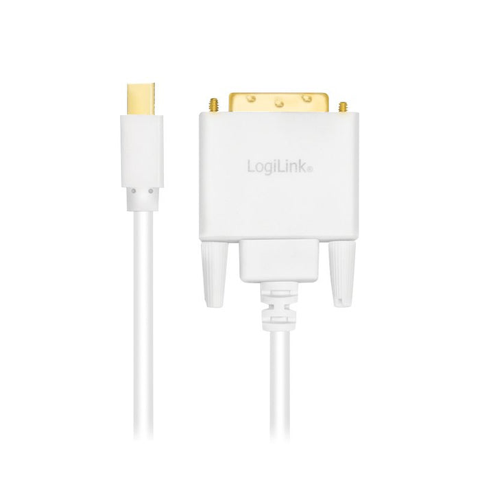EAN 4052792052985 - LogiLink CV0137 adaptador de cable de vídeo 1,8 m Mini DisplayPort DVI Blanco imagen 2