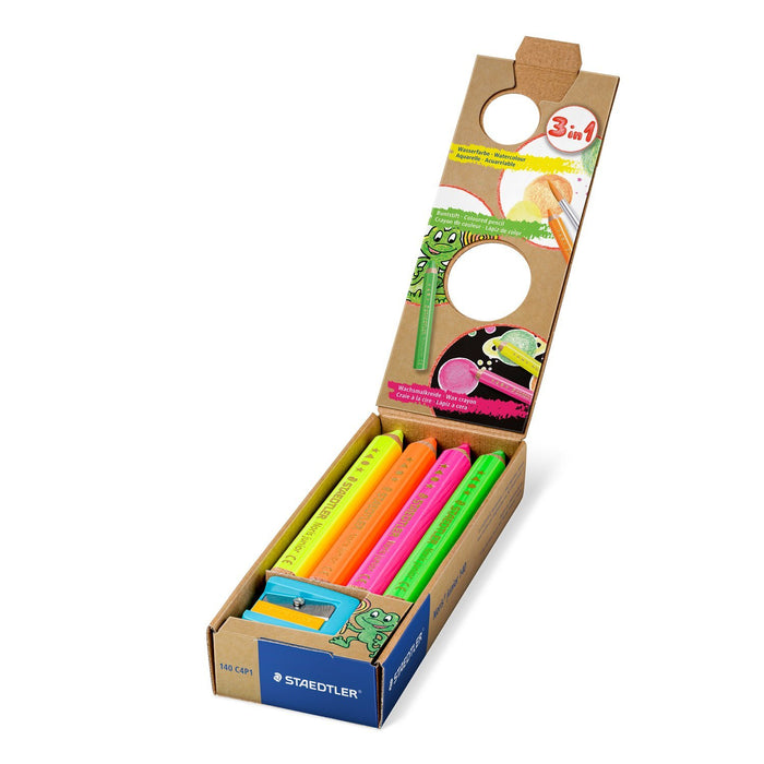 EAN 4007817160381 - Staedtler 140 C4P1 lápiz de color Verde, Naranja, Rosa, Amarillo 4 pieza(s) imagen 1