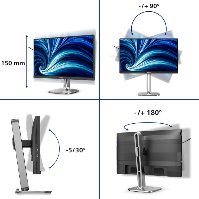 EAN 8721038003727 - Philips 4000 series 24B2N4200/00 pantalla para PC 60,5 cm (23.8") 1920 x 1080 Pixeles Full HD LCD Gris imagen 3