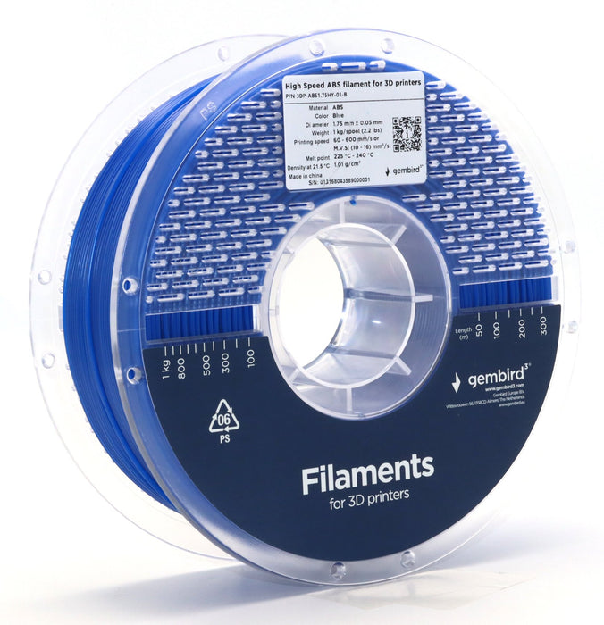 EAN 8716309131681 - Gembird 3DP-ABS1.75HY-01-B material de impresión 3d ABS Azul 1 kg imagen 2