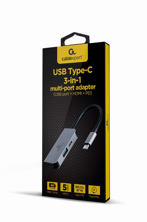 EAN 8716309124188 - Gembird A-CM-COMBO3-02 base para portátil y replicador de puertos Alámbrico USB 3.2 Gen 1 (3.1 Gen 1) Typ imagen 1