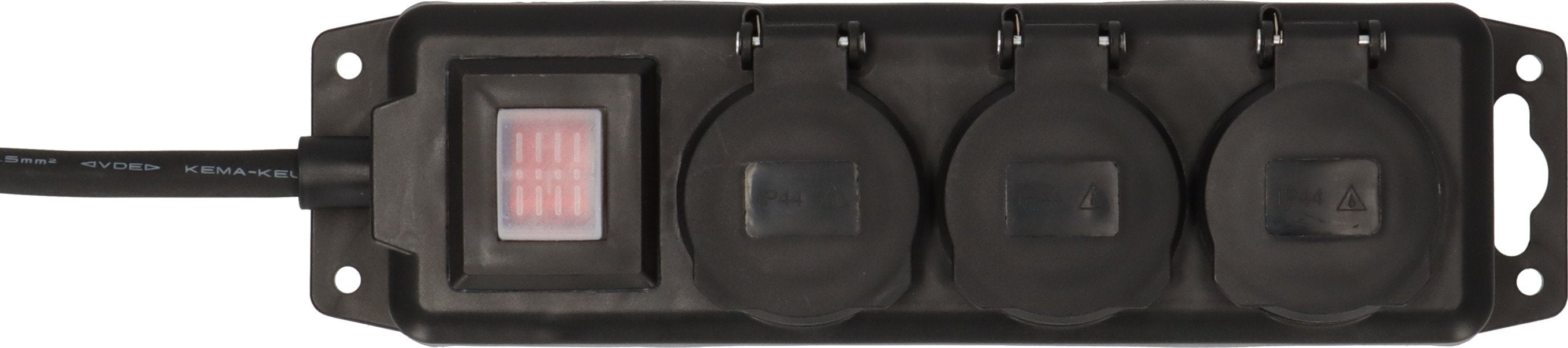 EAN 4007123684328 - Brennenstuhl 1159950013 base múltiple 2 m 3 salidas AC Interior / exterior Negro imagen 2