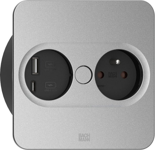 EAN 4057298129148 - Bachmann 946.015 toma de corriente Type E + USB A + USB C Acero inoxidable imagen 1