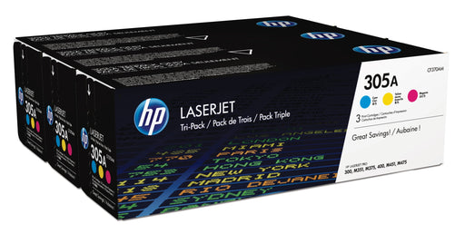 EAN 0887111403049 - HP 305A 3-pack Cyan/Magenta/Yellow Original LaserJet Toner Cartridges cartucho de tóner 3 pieza(s) Cian,  imagen 1