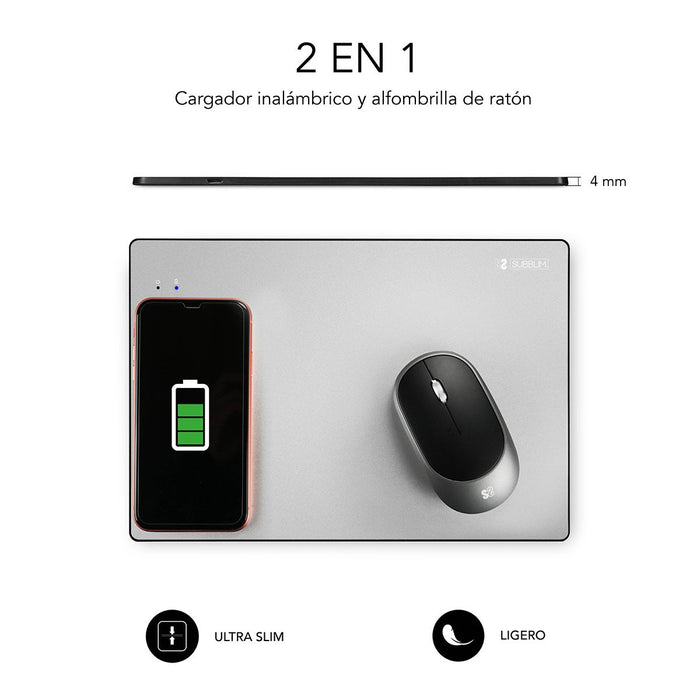 EAN 8436586740474 - SUBBLIM SUB-MP-10WAL01 alfombrilla para ratón Aluminio, Negro imagen 3