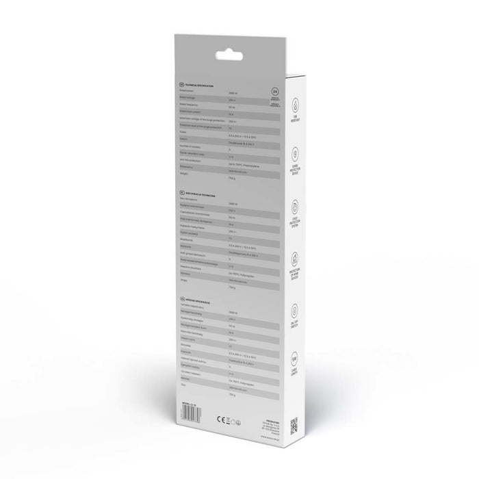 EAN 5901986047858 - Savio Power strip 5 sockets 5m white LZ-10 5 salidas AC Tipo C Blanco imagen 10