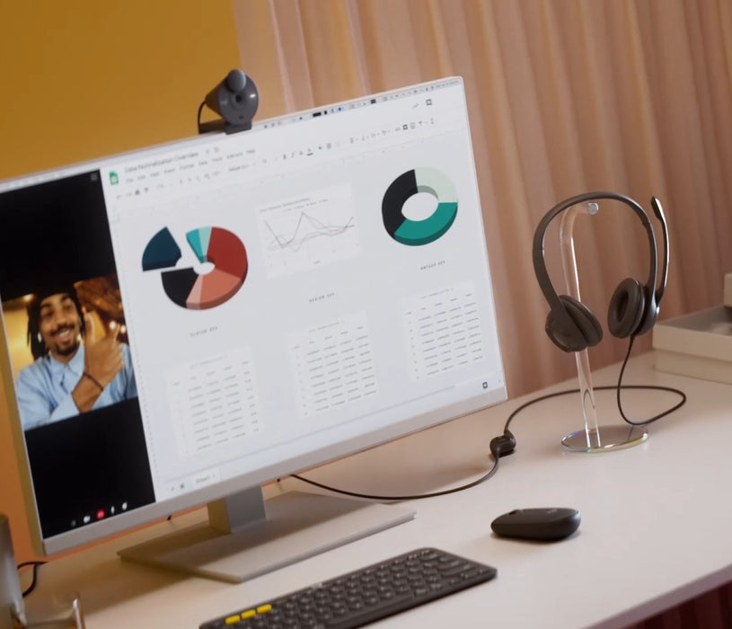 EAN 5099206030015 - Logitech 981-000406 auricular y casco Auriculares Alámbrico Diadema Oficina/Centro de llamadas USB tipo A imagen 7