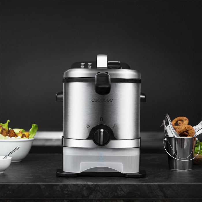 EAN 8435484030779 - Cecotec CleanFry Infinity 3000 ProFilter Sencillo 3 L 2400 W Freidora Negro, Acero inoxidable imagen 3