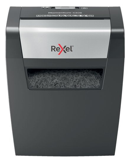 EAN 5028252523189 - Rexel Momentum X406 triturador de papel Corte en partículas Azul, Gris imagen 1