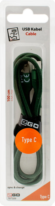 EAN 4010425973090 - 2GO 797309 cable USB 1 m USB B USB C Verde imagen 2