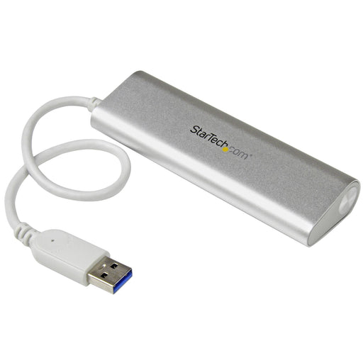 EAN 0065030861687 - StarTech.com ST43004UA hub de interfaz USB 3.2 Gen 1 (3.1 Gen 1) Type-A 5000 Mbit/s Plata, Blanco imagen 2