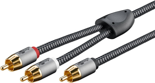 EAN 4040849653018 - Goobay 65301 cable de audio 3 m 2 x RCA RCA Negro, Plata imagen 1