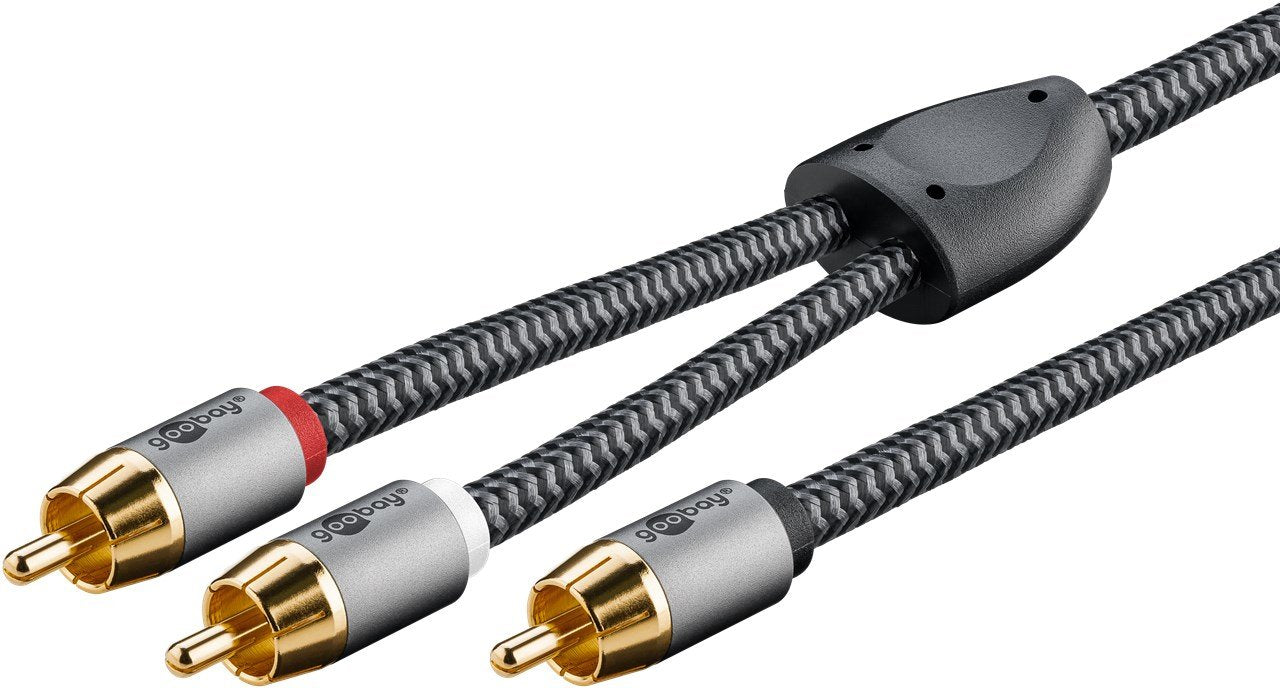 EAN 4040849653032 - Goobay 65303 cable de audio 10 m 2 x RCA RCA Negro, Plata imagen 1
