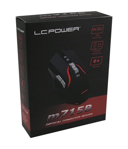 EAN 4260070126062 - LC-Power m715B ratón Juego mano derecha USB tipo A Óptico 4000 DPI imagen 8