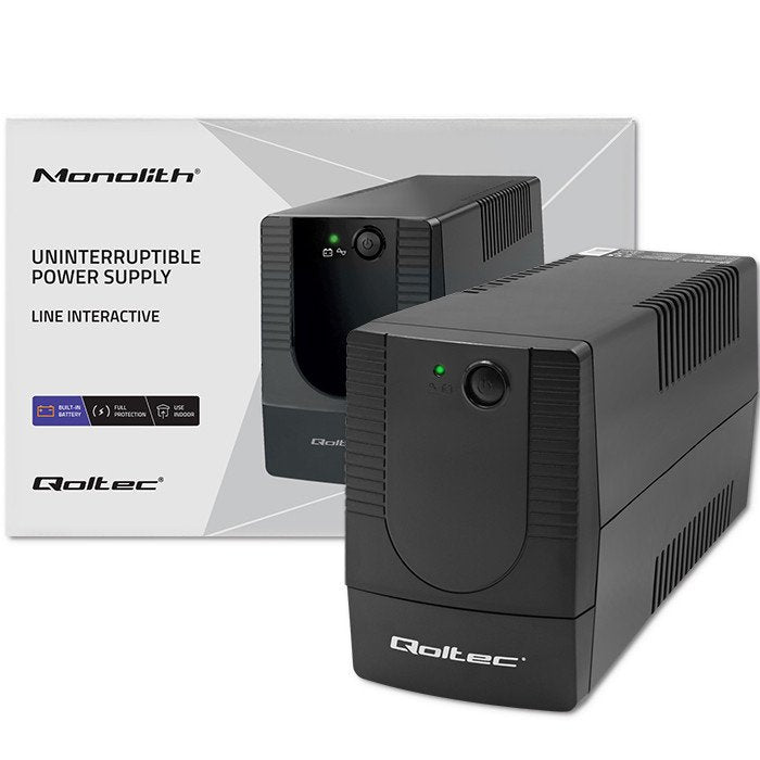 EAN 5901878537740 - Qoltec 53774 sistema de alimentación ininterrumpida (UPS) Línea interactiva 1 kVA 600 W 1 salidas AC imagen 7