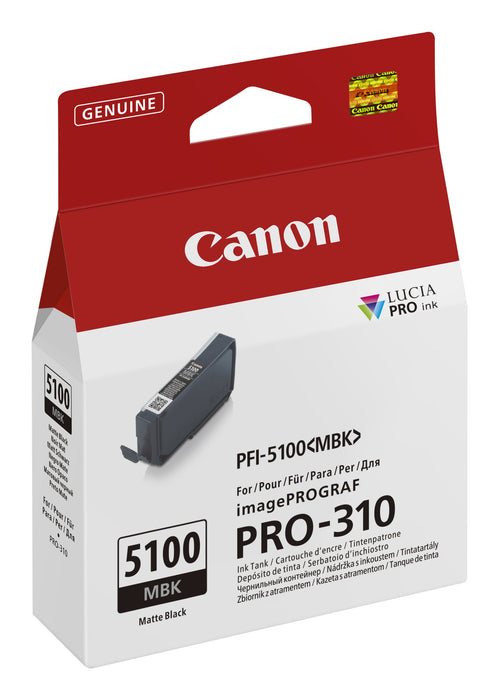 EAN 4549292242485 - Canon PFI-5100 MBK cartucho de tinta 1 pieza(s) Original Negro mate imagen 2