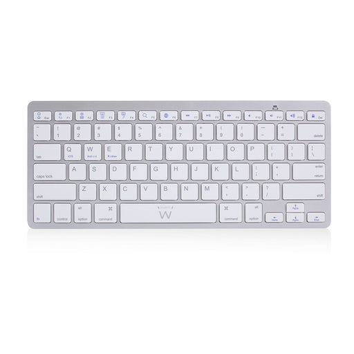 EAN 8054392616723 - Ewent EW3161 teclado Oficina Bluetooth QWERTY Español Plata, Blanco imagen 1