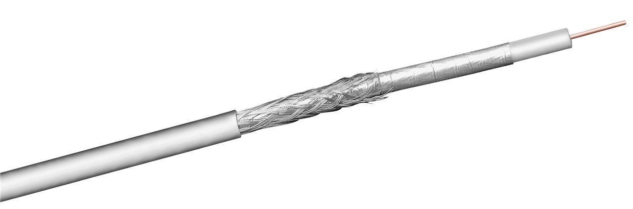 EAN 4040849670183 - Goobay 67018 cable coaxial 100 m Blanco imagen 1