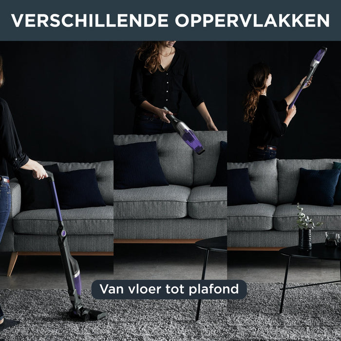 EAN 3221616044364 - Rowenta X-Trem Compact RH1238 Aspiradora escoba Batería Secar Sin bolsa 0,4 L Púrpura imagen 4