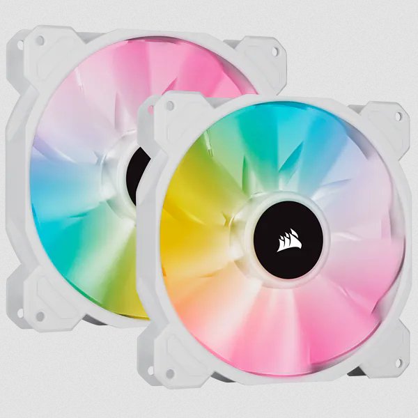 EAN 0840006637790 - Corsair SP140 RGB ELITE Carcasa del ordenador Ventilador 14 cm Blanco 2 pieza(s) imagen 1