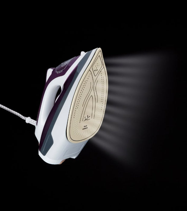 EAN 8421078033493 - JATA PL221C plancha Plancha a vapor Suela Ceramic Ultra Glide 2400 W Gris, Púrpura, Blanco imagen 5