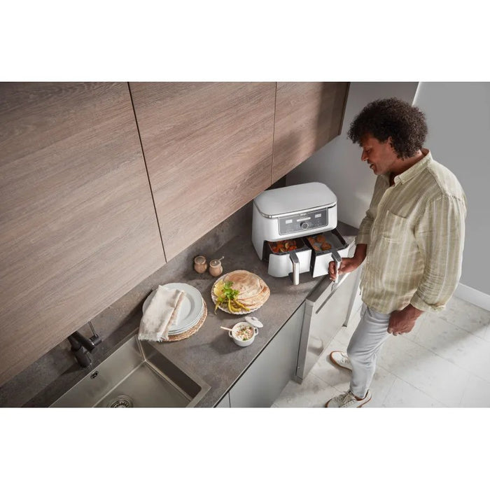 EAN 0622356261180 - Ninja AF400EU Doble 9,5 L Independiente 2470 W Freidora de aire caliente Blanco imagen 9