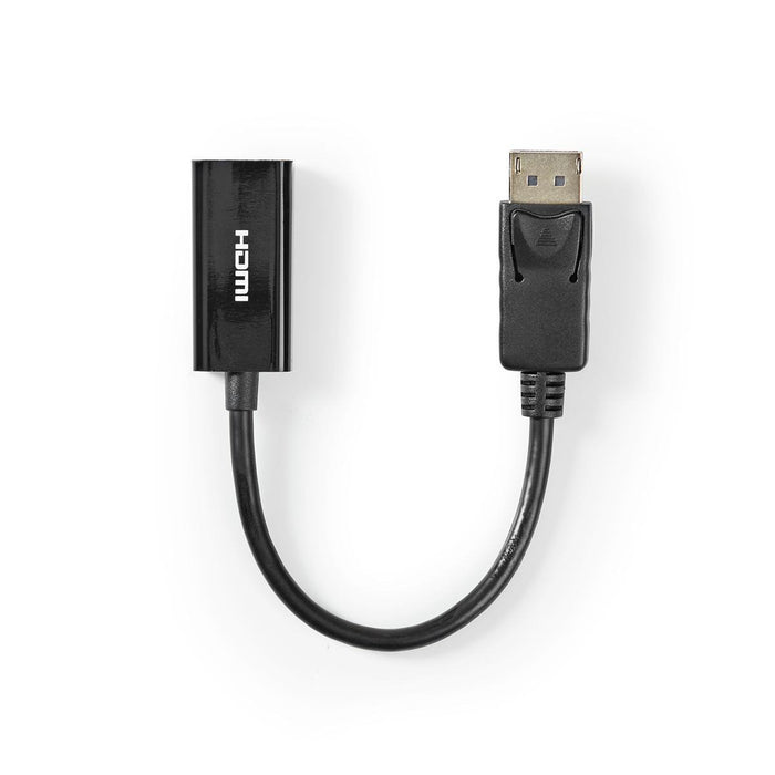 EAN 5412810324750 - Nedis CCGT37150BK02 adaptador de cable de vídeo 0,2 m HDMI tipo A (Estándar) DisplayPort Negro imagen 1