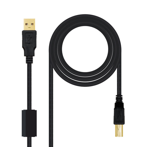 EAN 8433281004450 - Nanocable 10.01.1203 cable USB USB 2.0 3 m USB A USB B Negro imagen 1