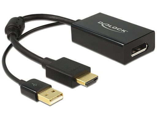 EAN 4043619626670 - DeLOCK 0.245m HDMI+USB2.0-A/DisplayPort 0,254 m HDMI + USB Negro imagen 1
