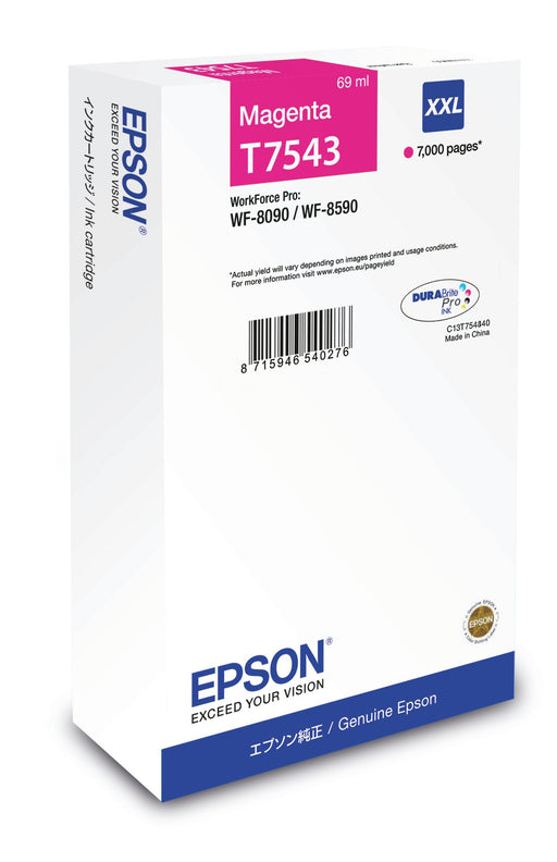 EAN 8715946540276 - Epson T7543 cartucho de tinta 1 pieza(s) Original imagen 1