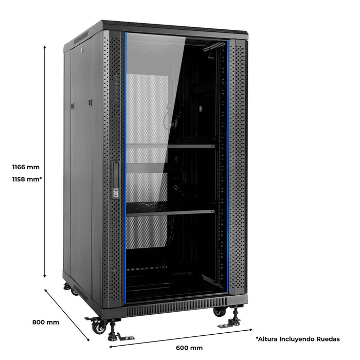 EAN 8436617920707 - aiten data AI6822 22U Bastidor para instalación en suelo Negro imagen 12
