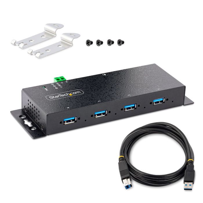 EAN 0065030898010 - StarTech.com 5G4AINDNP-USB-A-HUB hub de interfaz USB 3.2 Gen 1 (3.1 Gen 1) Type-B 5000 Mbit/s Negro imagen 8