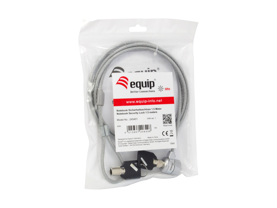 EAN 4015867208496 - Equip 245401 cable antirrobo Plata 1,5 m imagen 4