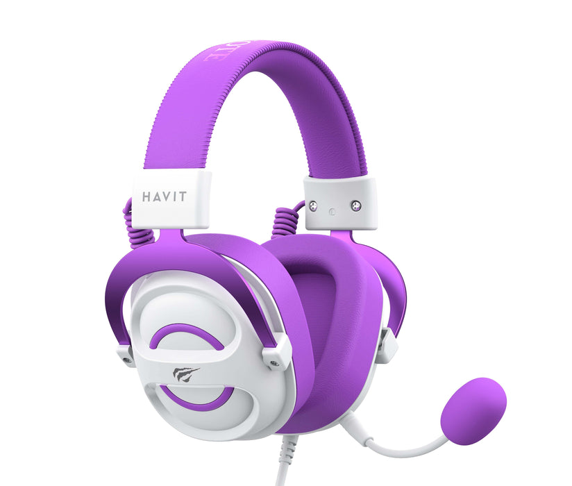 EAN 6939119068905 - Havit 6939119068905 auricular y casco Auriculares Alámbrico Diadema Juego Púrpura, Blanco imagen 4