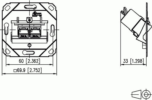 EAN 4250184131687 - METZ CONNECT 130B11D21200-E toma de corriente RJ-45 Metálico imagen 2