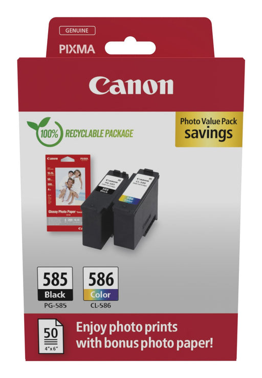 EAN 8714574683089 - Canon PG-585/CL-586 PVP cartucho de tinta 2 pieza(s) Original Negro, Cian, Magenta, Amarillo imagen 1