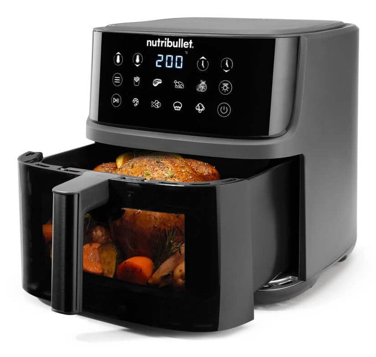 EAN 8006447003811 - NutriBullet CrispLite Vision Sencillo 8 L Independiente 2000 W Freidora de aire caliente Negro imagen 3