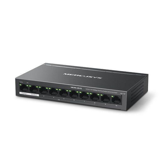 EAN 6957939001162 - Mercusys MS110P switch Gestionado Fast Ethernet (10/100) Energía sobre Ethernet (PoE) Negro imagen 2