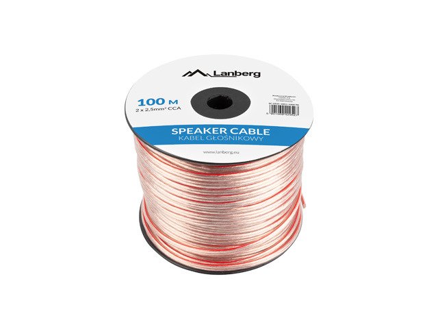 EAN 5901969429527 - Lanberg SC-2X25-10CC-1000-TR cable de audio 100 m Transparente imagen 1