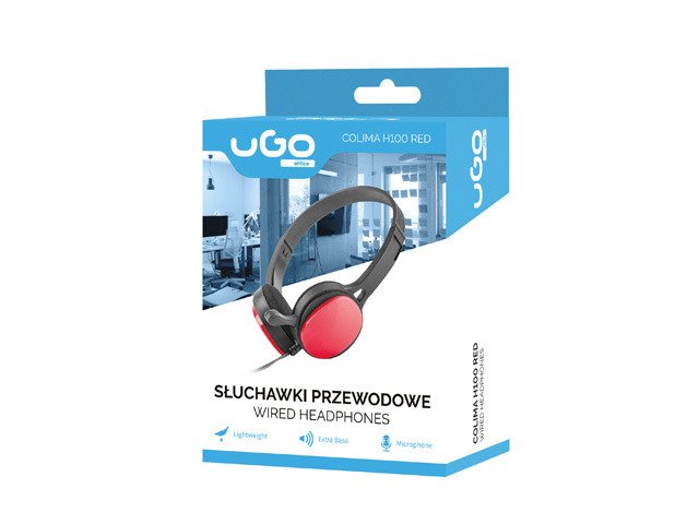 EAN 5901969411904 - uGo USL-1222 auricular y casco Auriculares Alámbrico Diadema Negro, Rojo imagen 6