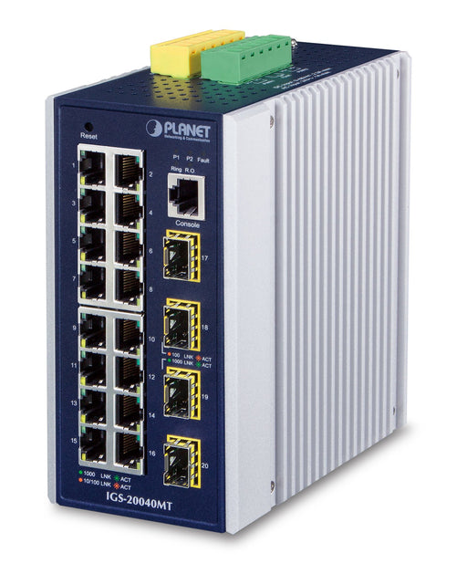 EAN 4711605280532 - PLANET IGS-20040MT switch Gestionado L2+ Gigabit Ethernet (10/100/1000) Azul, Blanco imagen 1