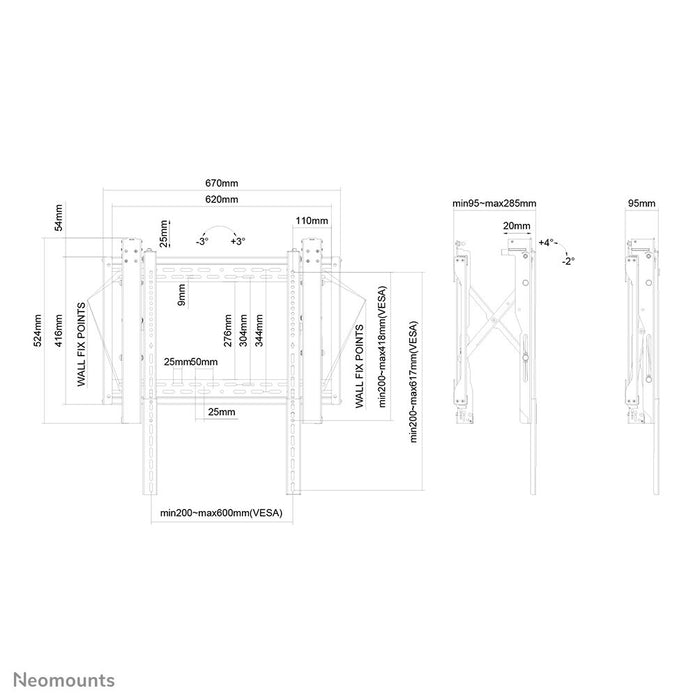 EAN 8717371448196 - Neomounts LED-VW2500 190,5 cm (75") Negro imagen 17